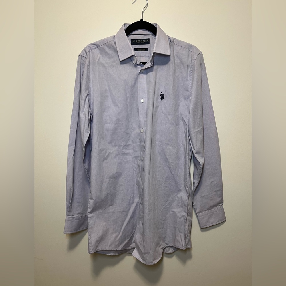 U.S. Polo Assn. Blue Dress Shirt Classic Button-Down